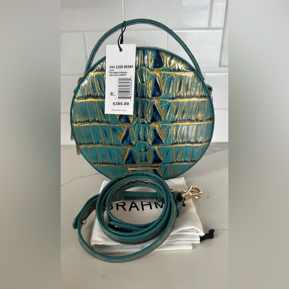 Brahmin Lane parakeet estuary Crossbody Bag